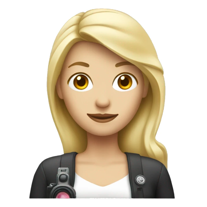 Blonde Woman with a camara in her Hand  sticker