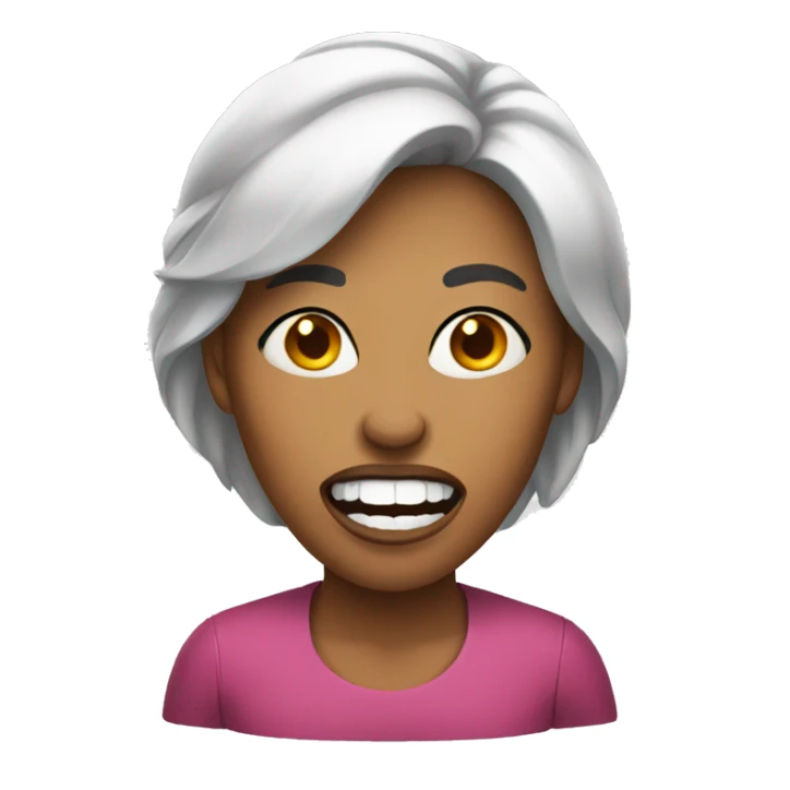 woman with big mouth
 sticker