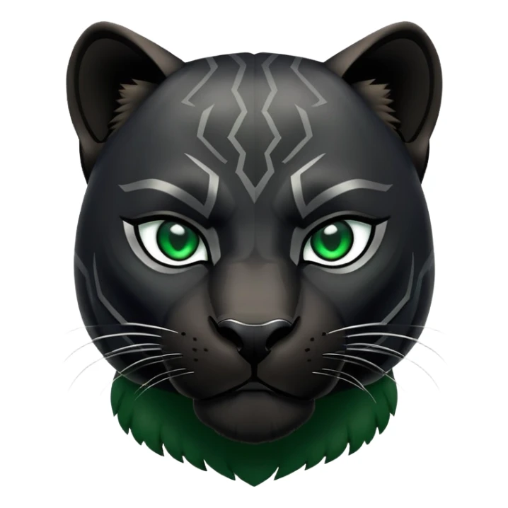 Black panther with green eyes sticker