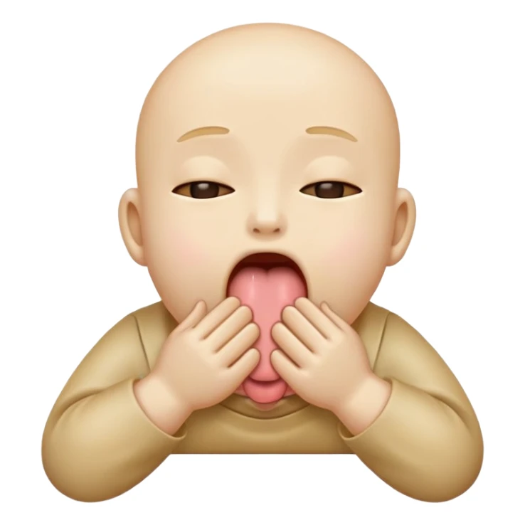 tongue emoji + pray emoji sticker