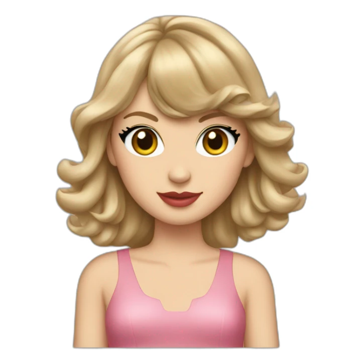 Taylor swift wearing a pink dress sticker