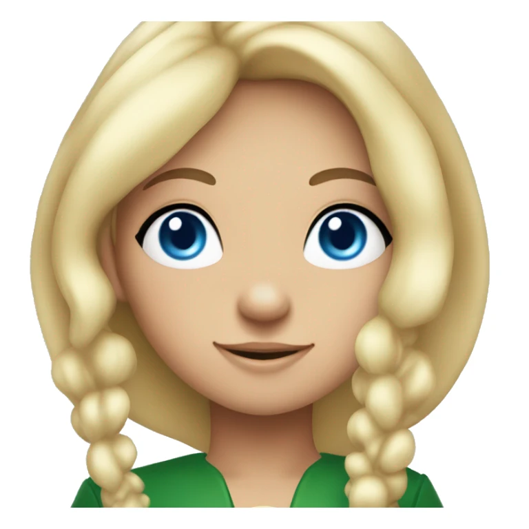 Christmas elf girl blue eyes blond hair  sticker