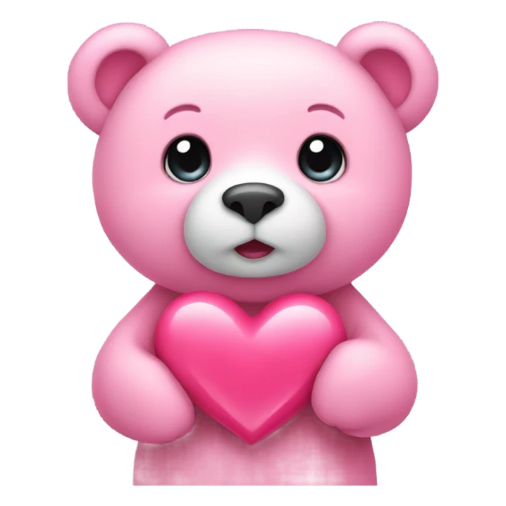 cute pink Valentine’s Day bear (only a bear & heart) sticker