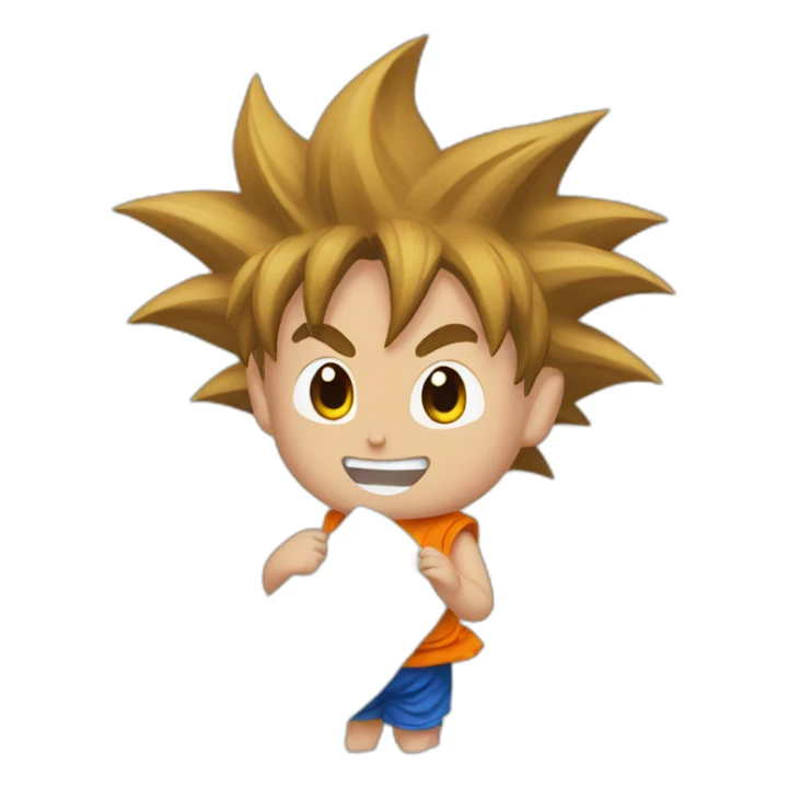 Goku with toilet paper sticker