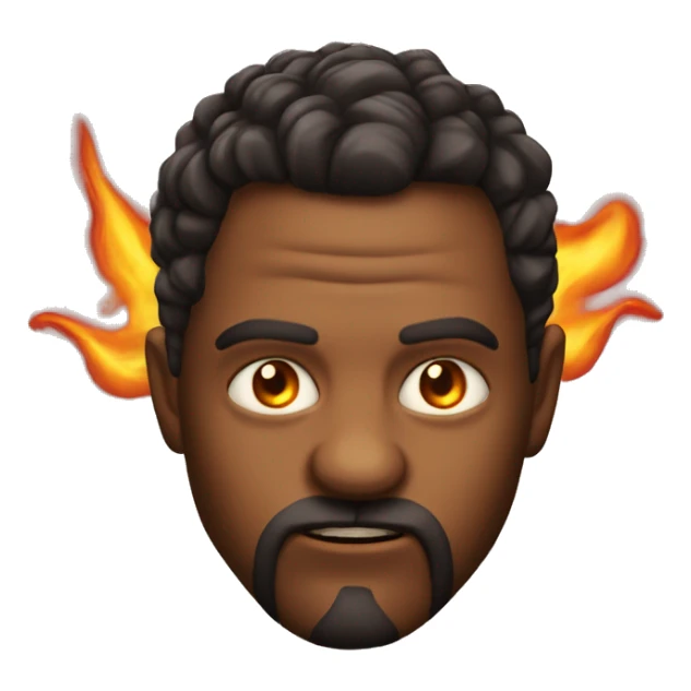 Diabo con ojos de fuego sticker