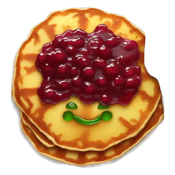 potato pancake with green pork and lingonberry jam sticker