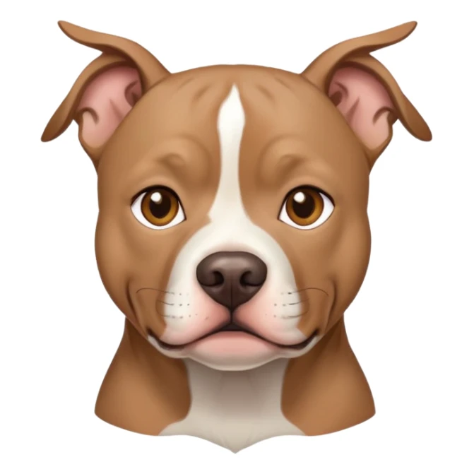 light brownish gray american pitbull terrier with light brown eyes sticker