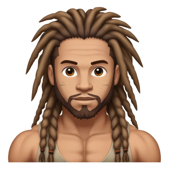 Homme muscler avec des tresses  sticker