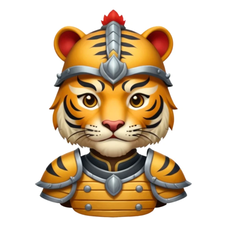 Ancient Chinese tiger warrior with traditional armor sticker