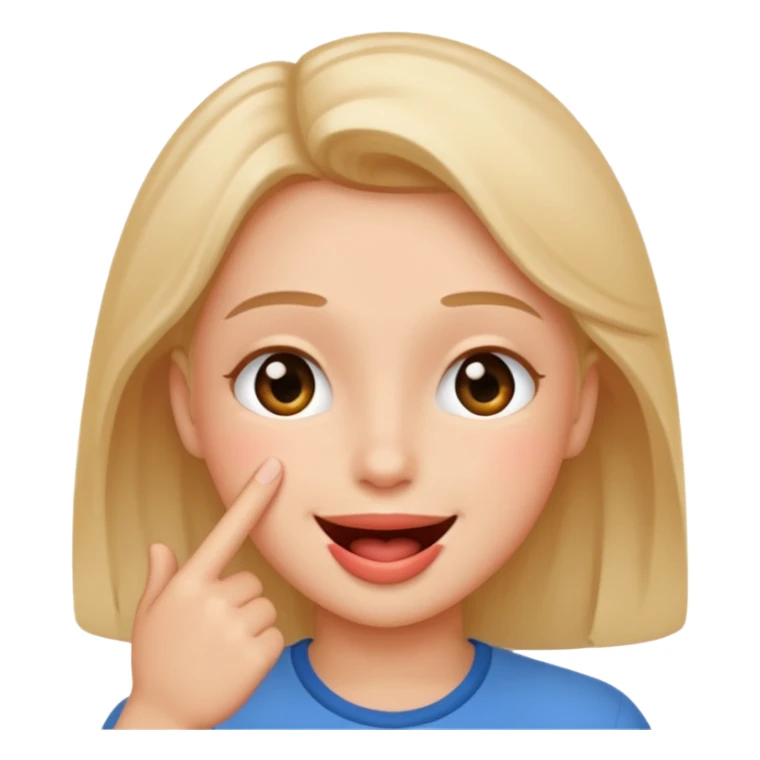 the “shhh” face but blushing and smiling hard sticker