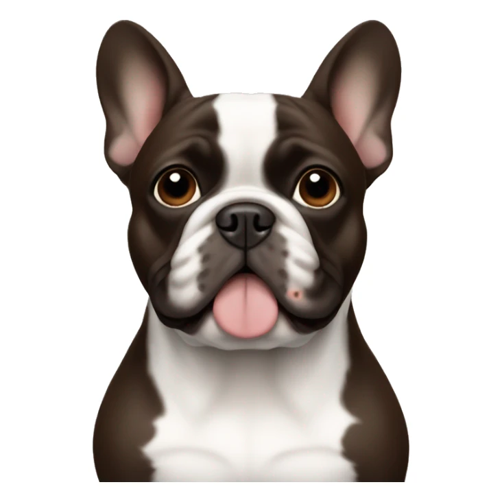 dark brown french bulldog sticker