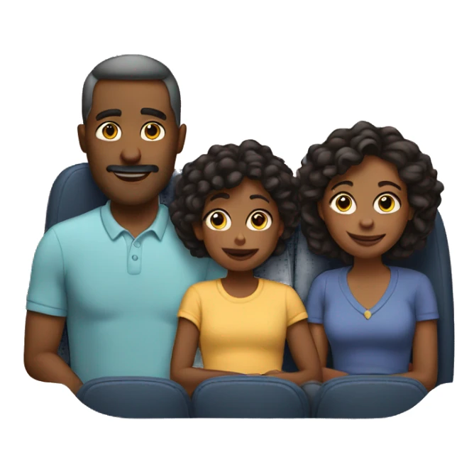 family in the cinema  sticker