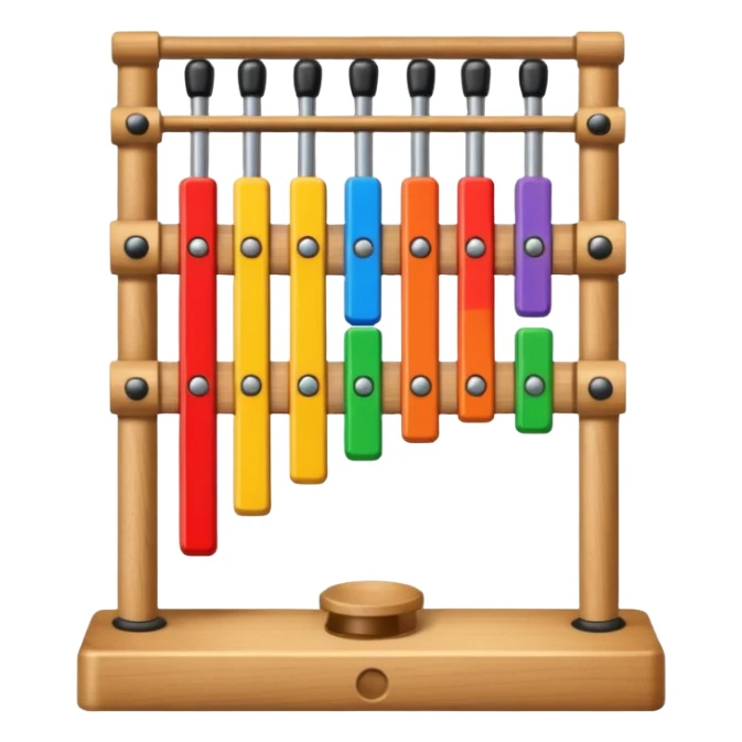 wooden glockenspiel instrument sticker