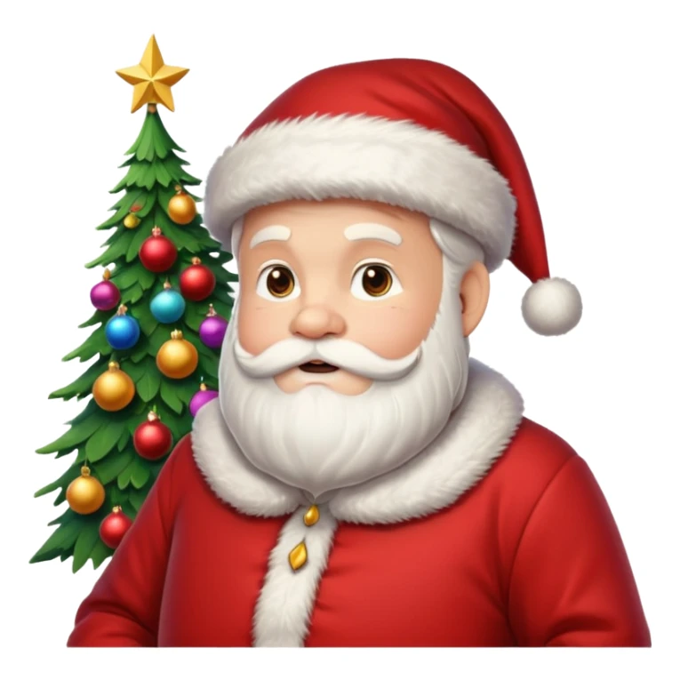 Santa Claus and the Christmas tree sticker