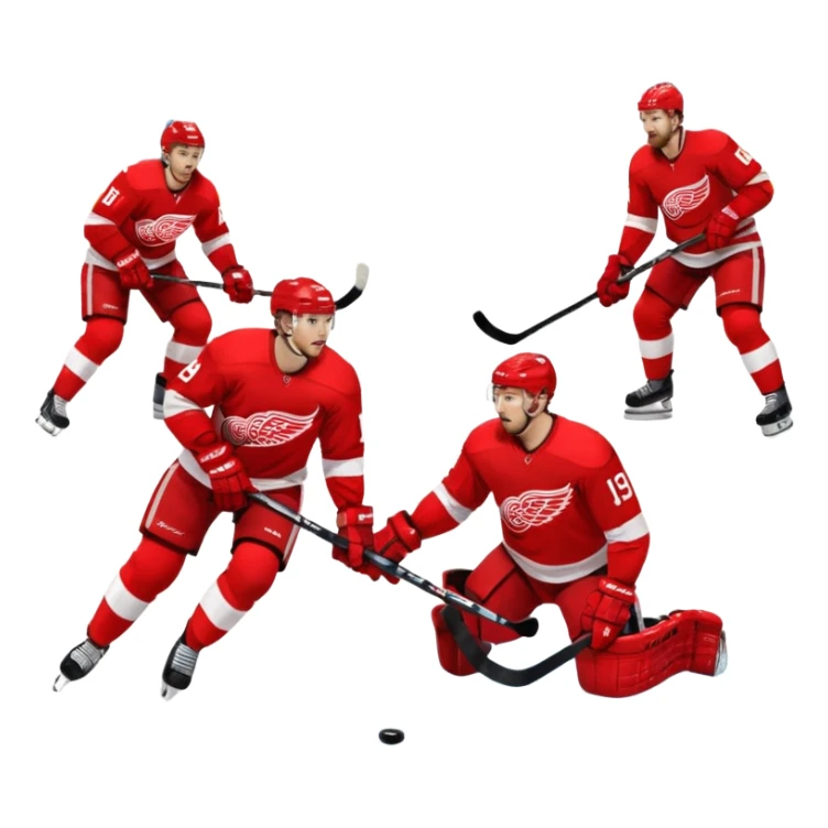 Detroit red wings vs carolina hurricanes sticker