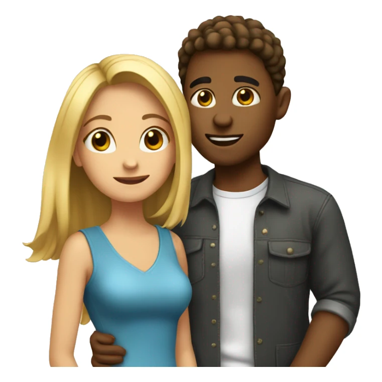 Girl saying I love you to guy sticker