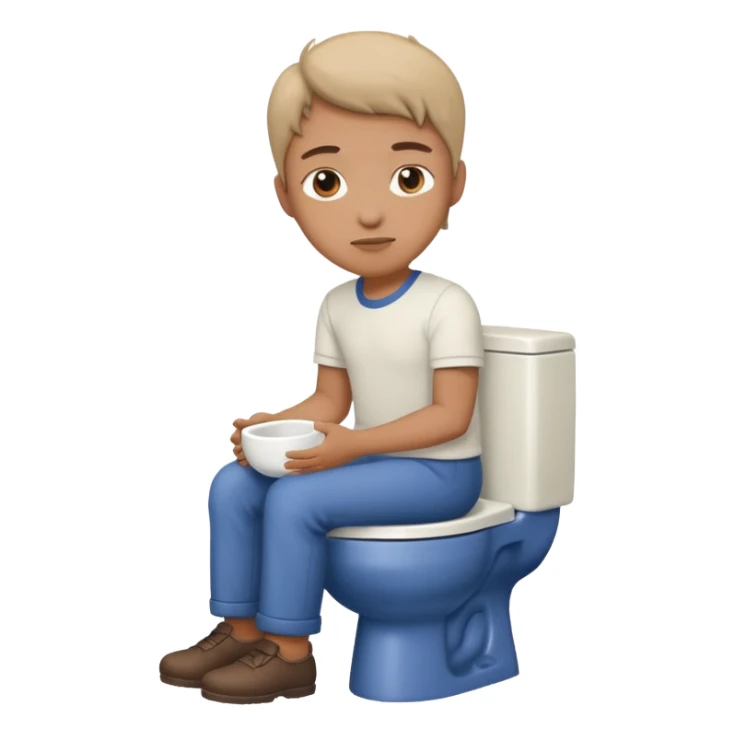 Personne sur des toilettes sticker