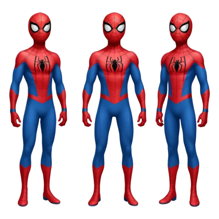 Spiderman full body doodle all reactions sticker