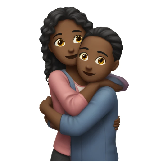 Girl hugs girl sticker