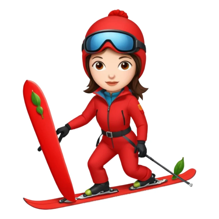 ski, bading, brunette, jente, chili sticker