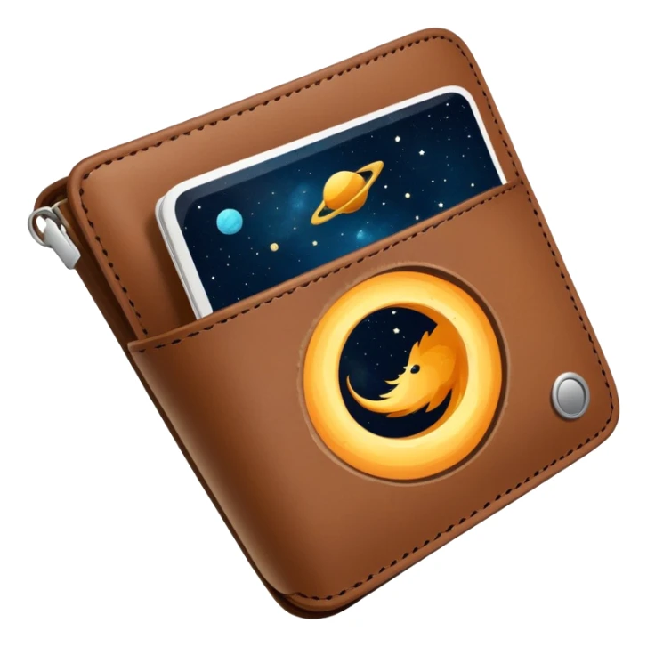 Men’s wallet flying into a black hole in outer space with the caption  weeeeeeee￼ sticker