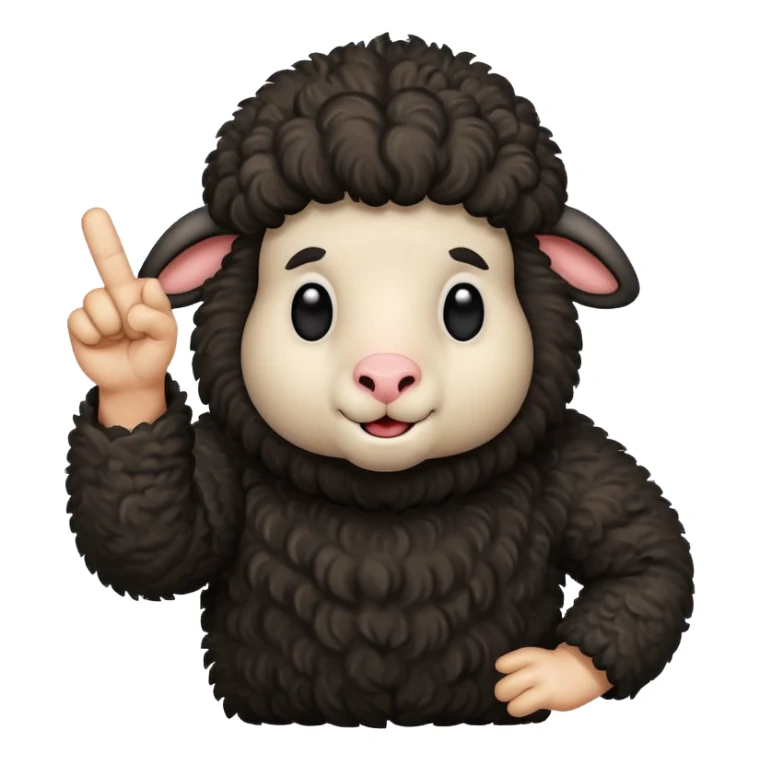 black sheep giving the middle finger sticker