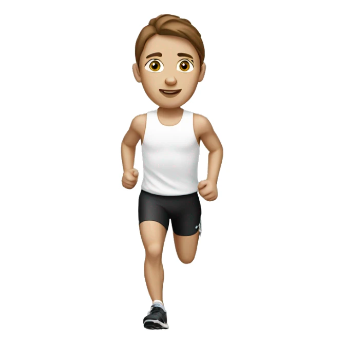 White marathon runner with brown hair  sticker