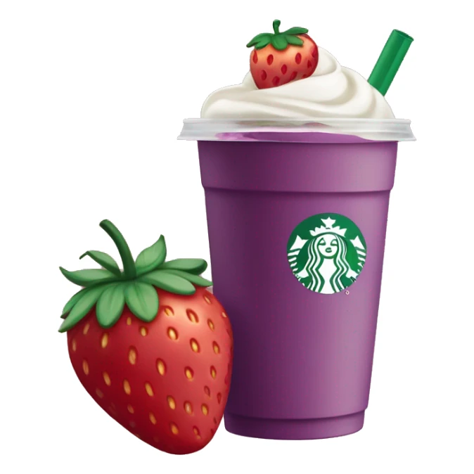 Strawberry açaí refresher Starbucks with no strawberry pieces  sticker