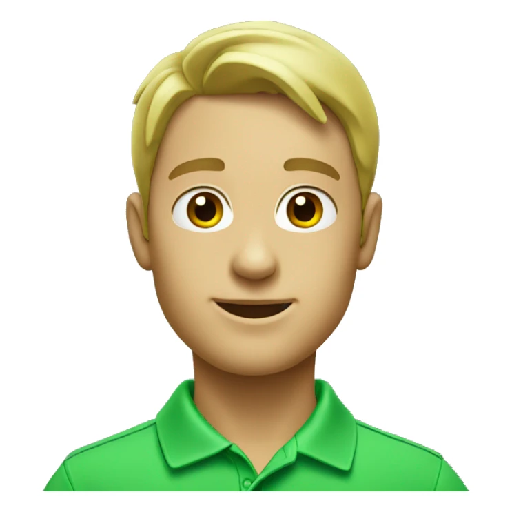 white apple green polo shirt sticker