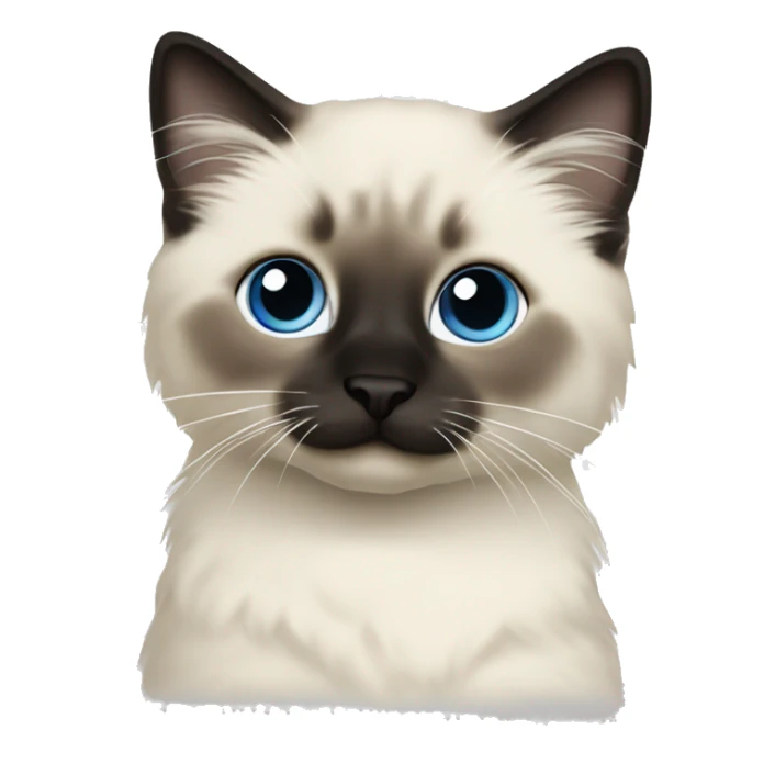 Seal colorpoint ragdoll kitten dark nose sticker