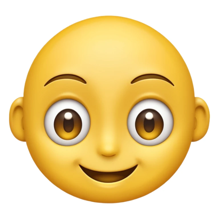 Emoji smirking with big eyes sticker