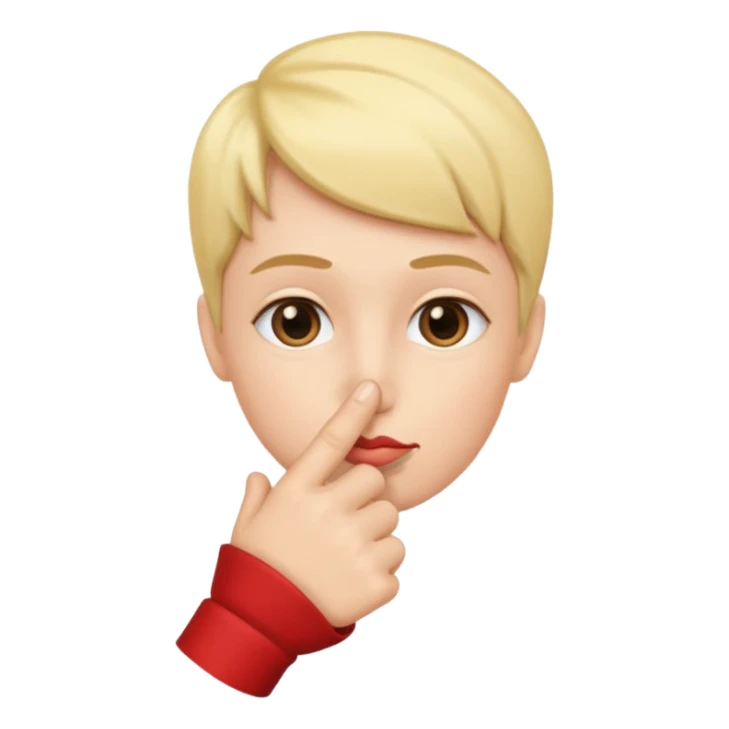 Shh finger and hand emoji sticker