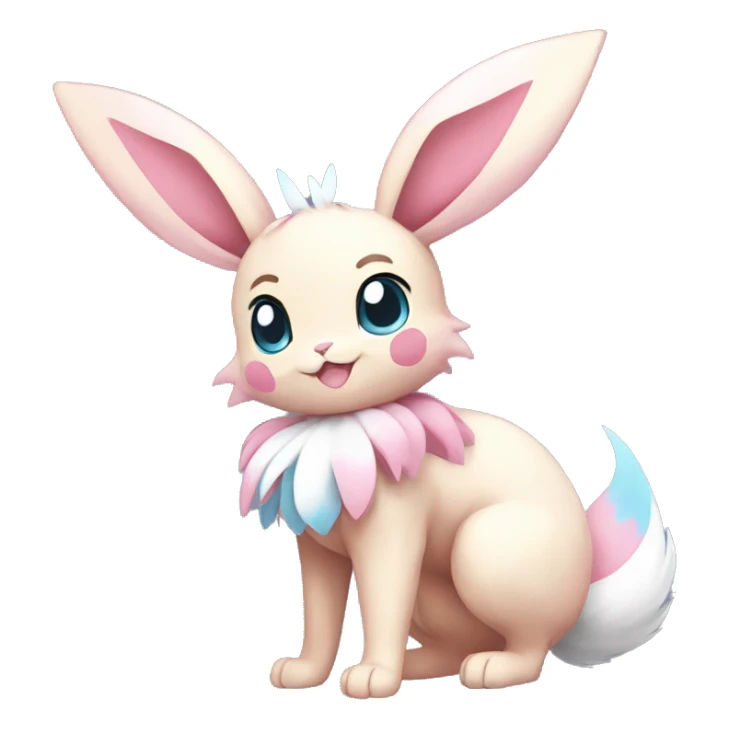 Sylveon-Eevee-Bunny-Pokémon full body sticker