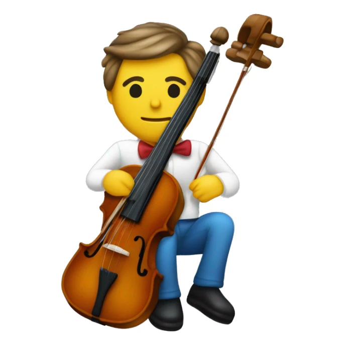 pez con cuerpo y color de violín sticker