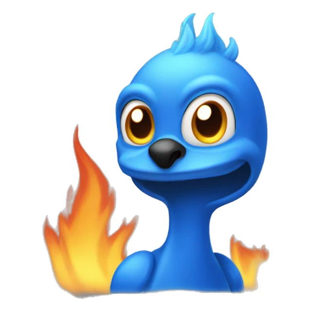 Flama de fuego color azul  sticker