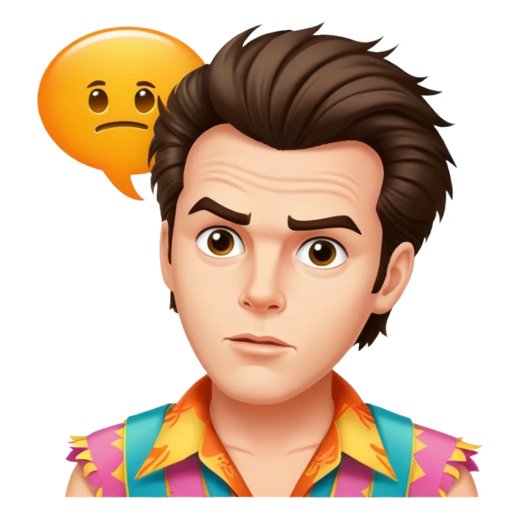 Ace ventura with a Speech bubble saying the word FABIAAAN sticker