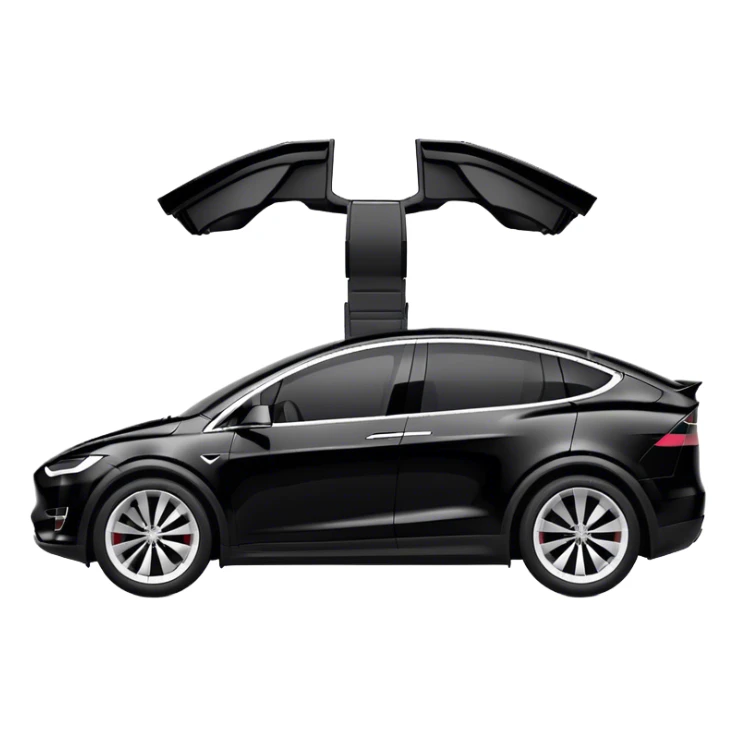 Tesla Model X - Tesla (Model Year: 2022) (Iconic colour: Black) sticker