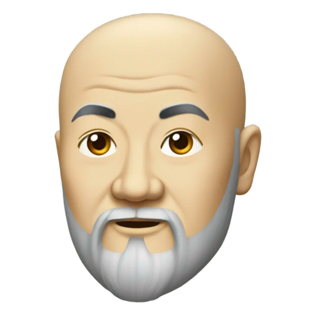 confucius with no hair sticker