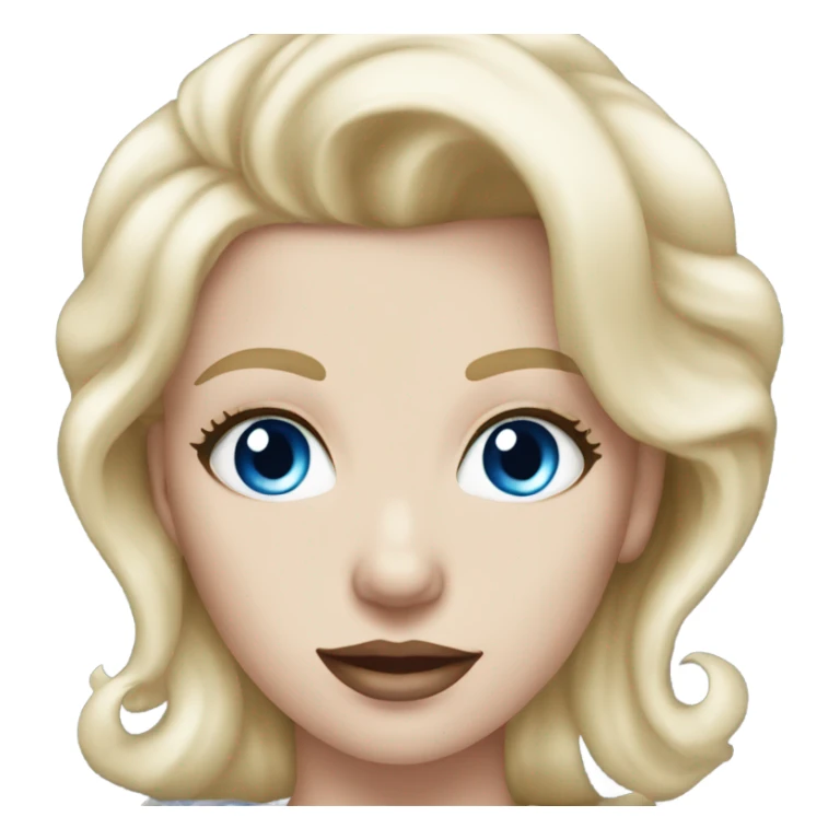 blonde white blue eyes Monroe mark female sticker