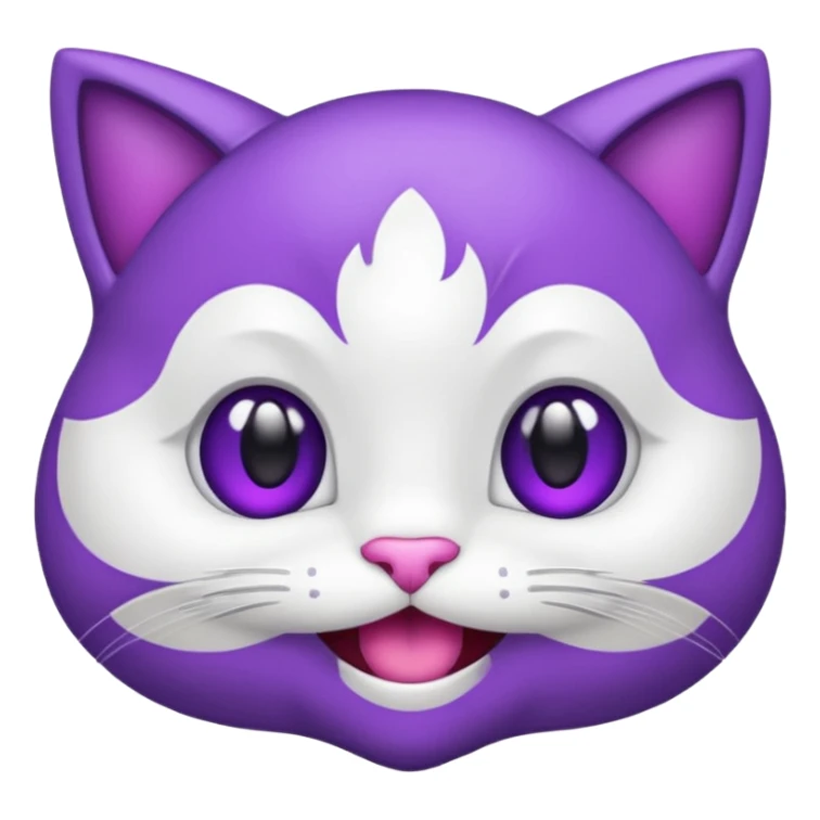 faça um gatinho roxo de emoji igual esse 🐈 so que roxo sticker
