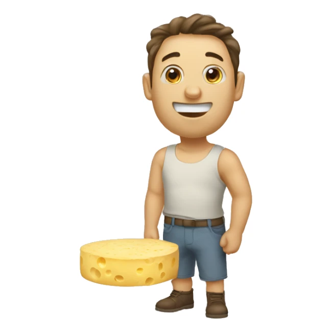 Un moine qui mange du fromage sticker