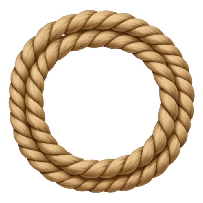 a straight rope cut in the center   sticker