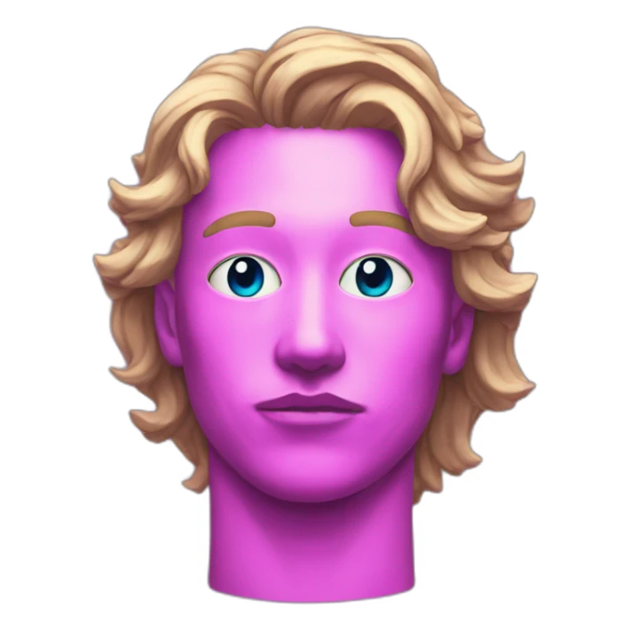 Vaporwave one half of face scarred sticker