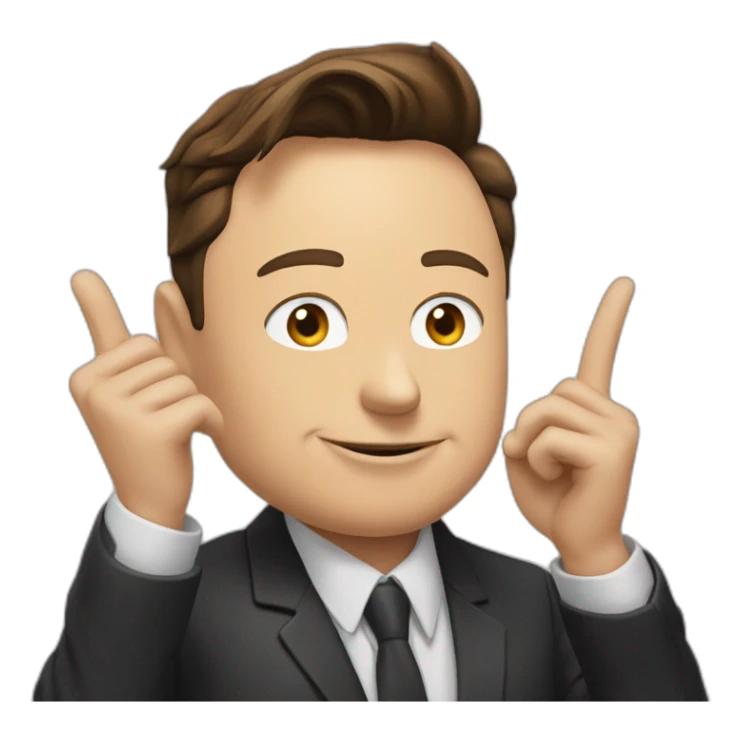 Elon musk pointing a rev0lver at his head sticker