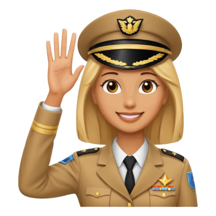 woman salute sticker