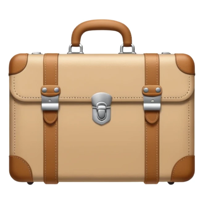 Maleta viajera de color beige sticker