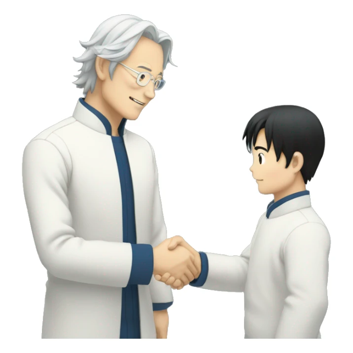 satoru gojo shaking drakes hand sticker