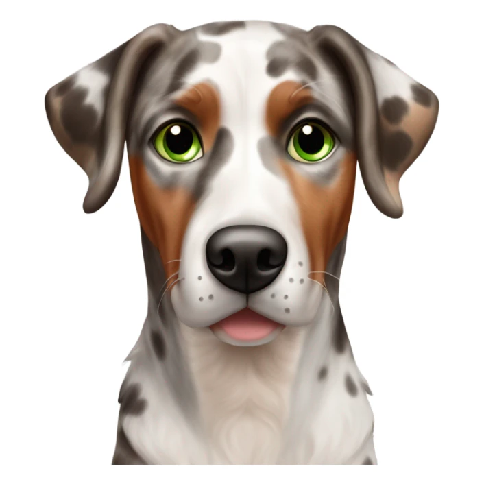 Red Merle catahoula dog with green eyes sticker