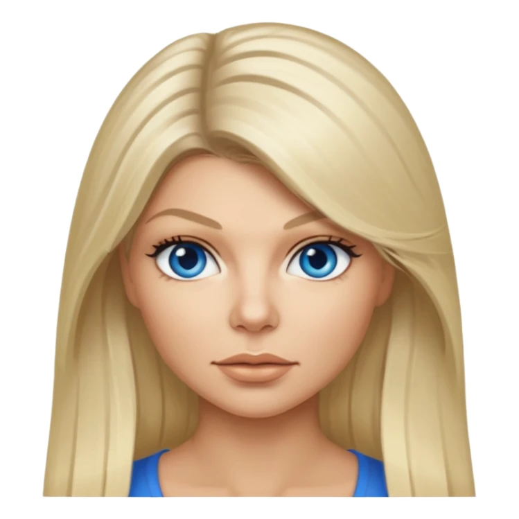 Fergie with blue eyes, long light blonde hair sticker