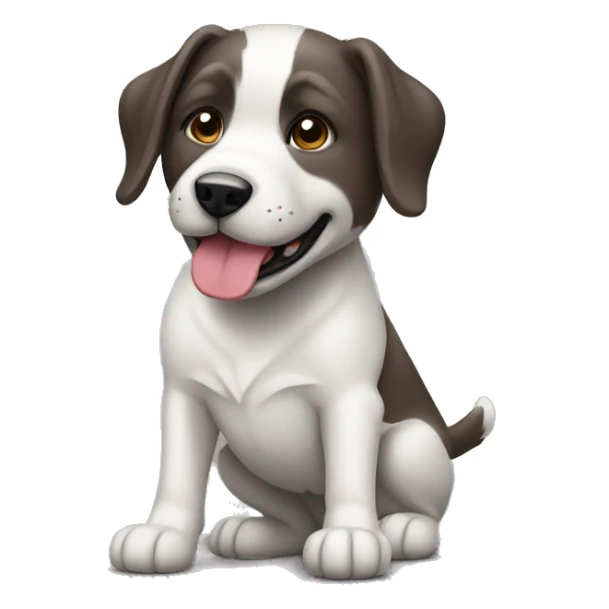 Un chien qui joue a la balle sticker